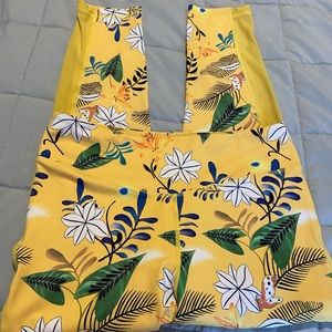 Zyia Yellow Floral Leggings